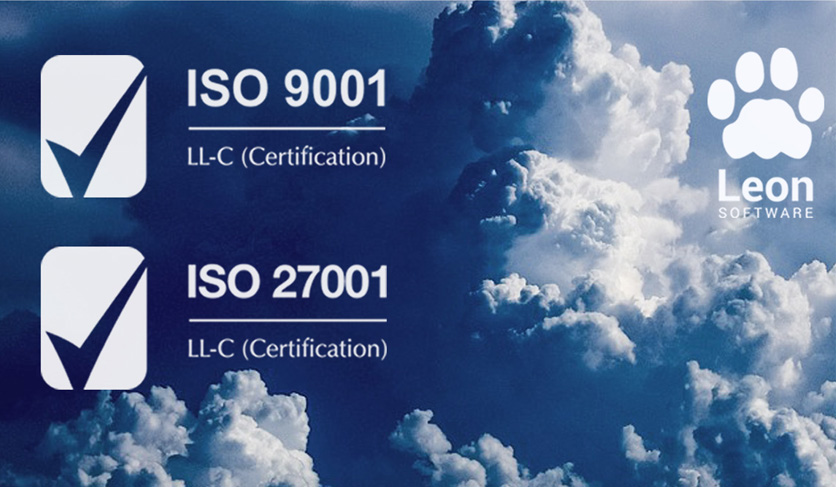 Leon Software successfully certified for ISO 9001 and 27001 - Leon Software 836x487_ISO image ISO 9001 & 27001