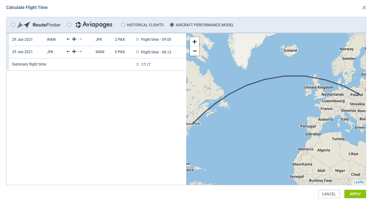 Flight Time Calculations