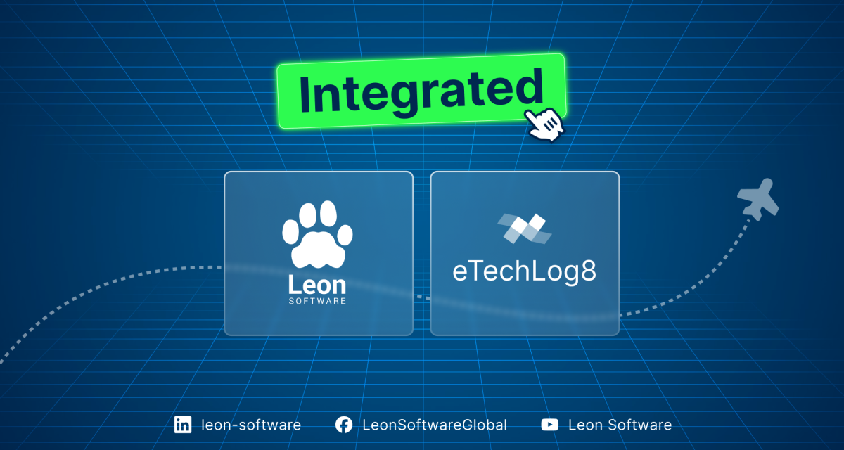 Leon Software integrates with eTechLog8 to advance paperless cockpit operations