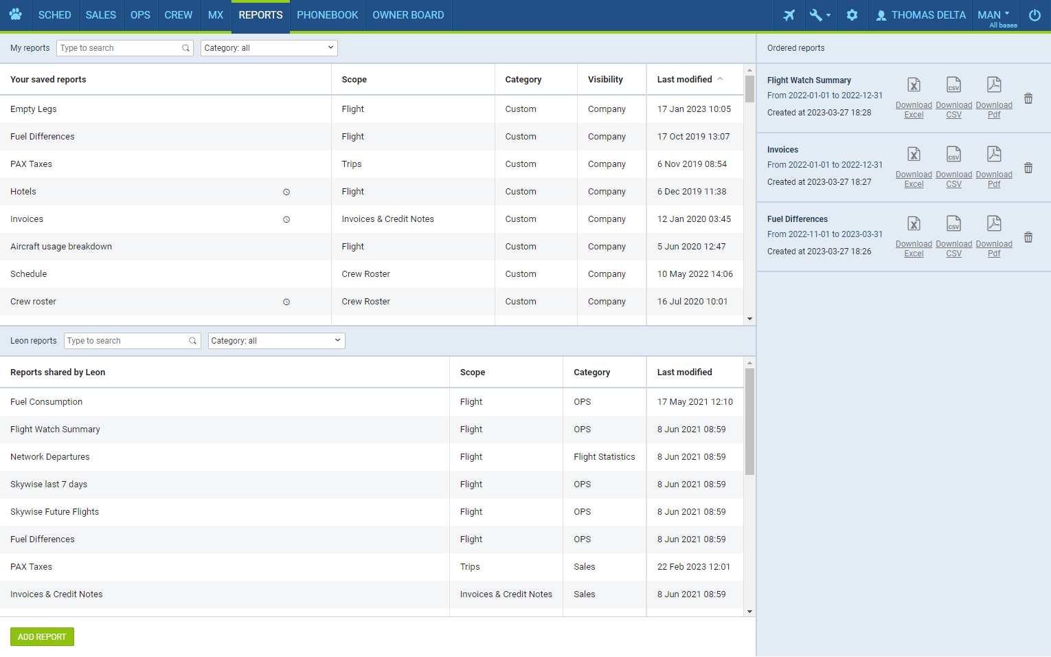 Generate predefined reports or build them by yourself with the Report Wizard. 