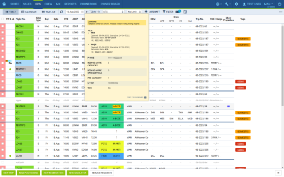 Display CAM cautions in OPS module