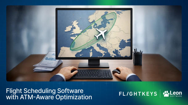 Leon and Flightkeys: Flight Scheduling Software with ATM-Aware Optimization