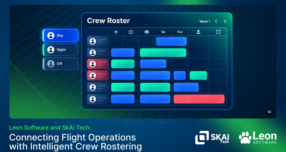 Leon Software and SkAI Tech: Connecting Flight Operations with Intelligent Crew Rostering