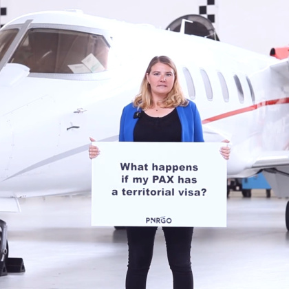 What happensif PAX hasa territorial visa?