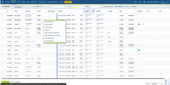 Receive & handle requests from Brokers and other clients using Leon directly in Sales module